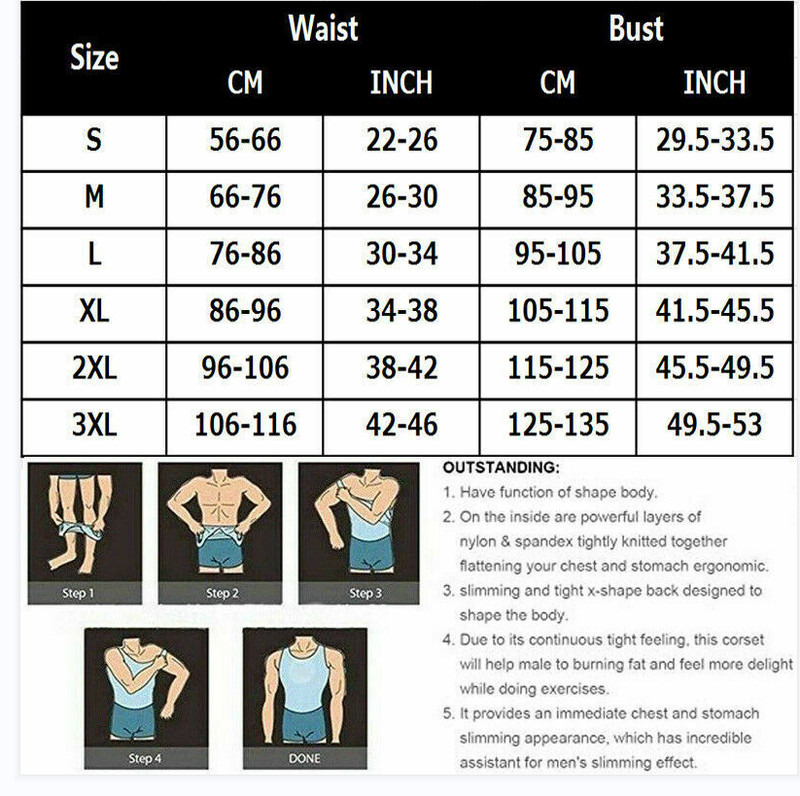 Men Slimming Tops Body Shaper Posture Corrector Vest Abdomen Compression T-Shirt gallery