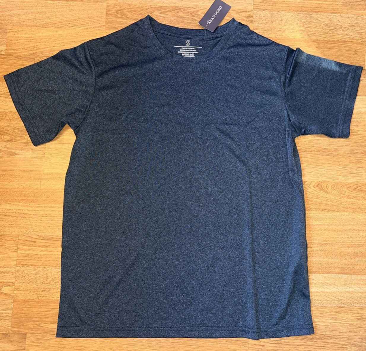 AKAWOOKO Blue Athletic Short Sleeve Shirt - Size Small - NWT!! gallery