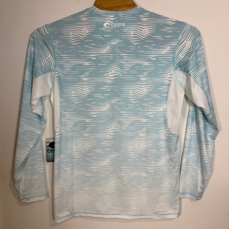 Costa Performance Fishing Shirt Long Sleeve Moisture Wicking UPF Blue Men Small gallery