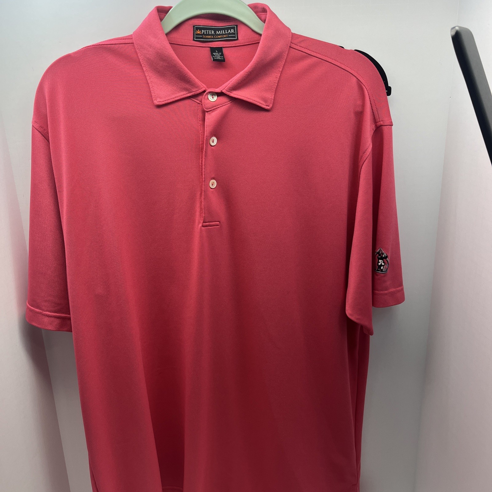 Peter Millar Summer Comfort Golf Polo Shirt - Pink - Large, Respect The Game gallery