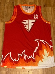 5iveHole Flames Mens Size 2XL XXL Basketball Jersey Sleeveless #23 Wicking