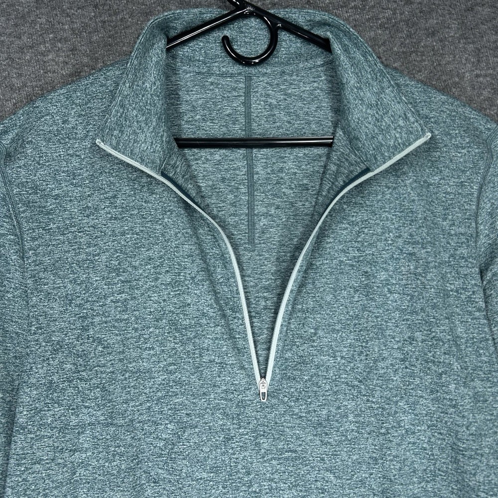 Lululemon Soft Jersey Half Zip Pullover Mens 2XL Heather Green Athleisure