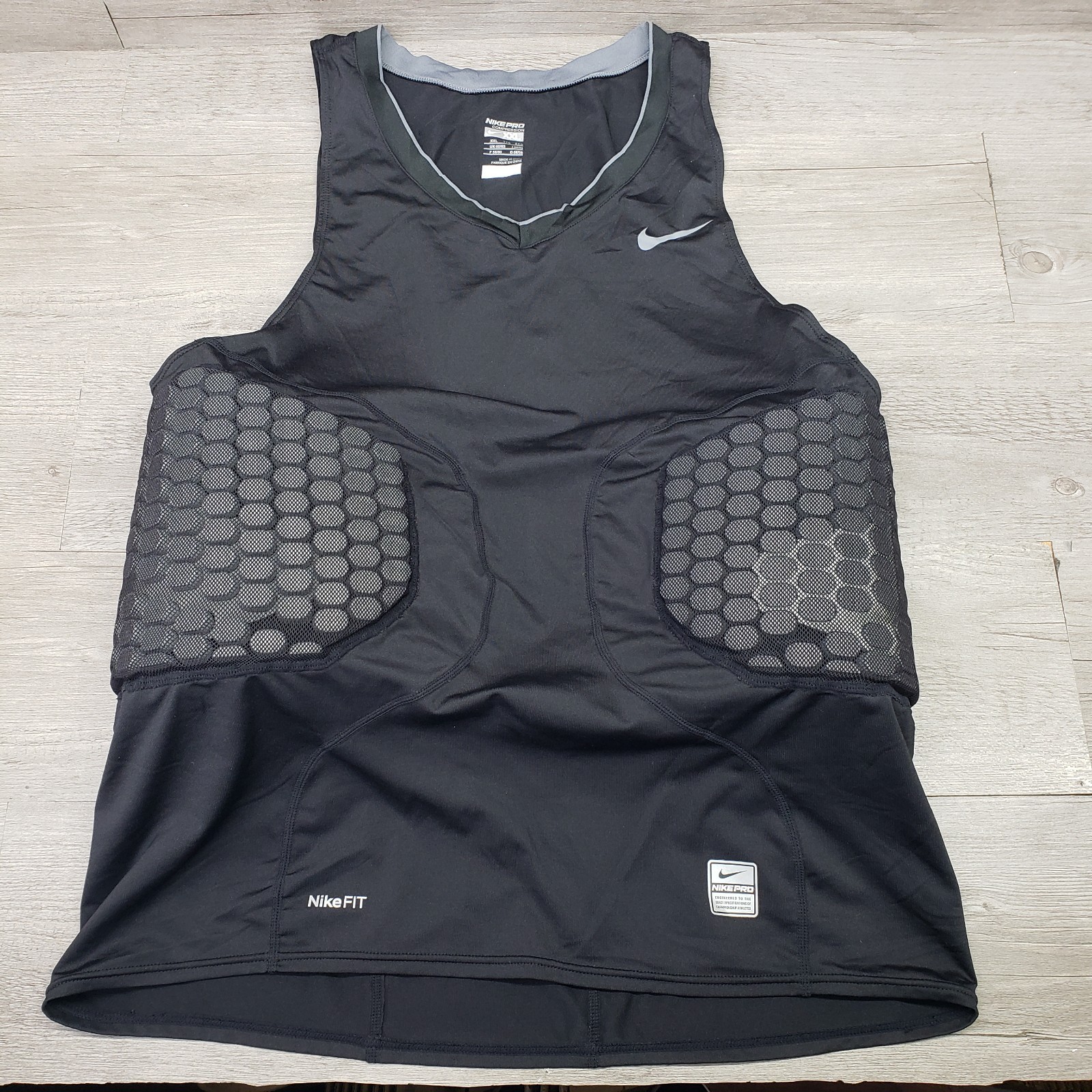 Nike Pro Combat Hyperstrong Padded Compression Shirt Vest Black Mens XXL gallery