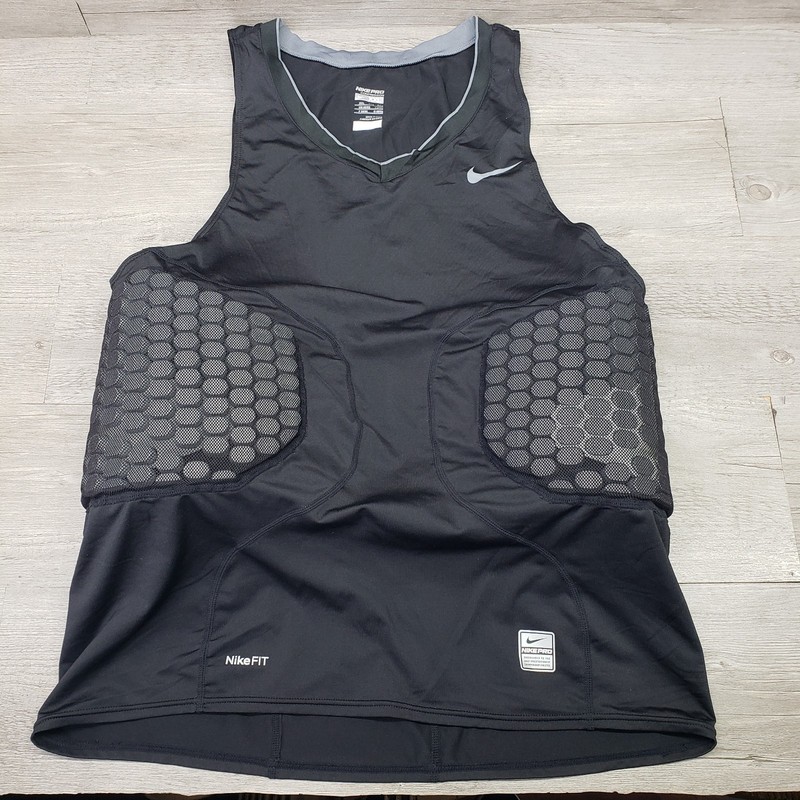 Nike Pro Combat Hyperstrong Padded Compression Shirt Vest Black Mens XXL gallery