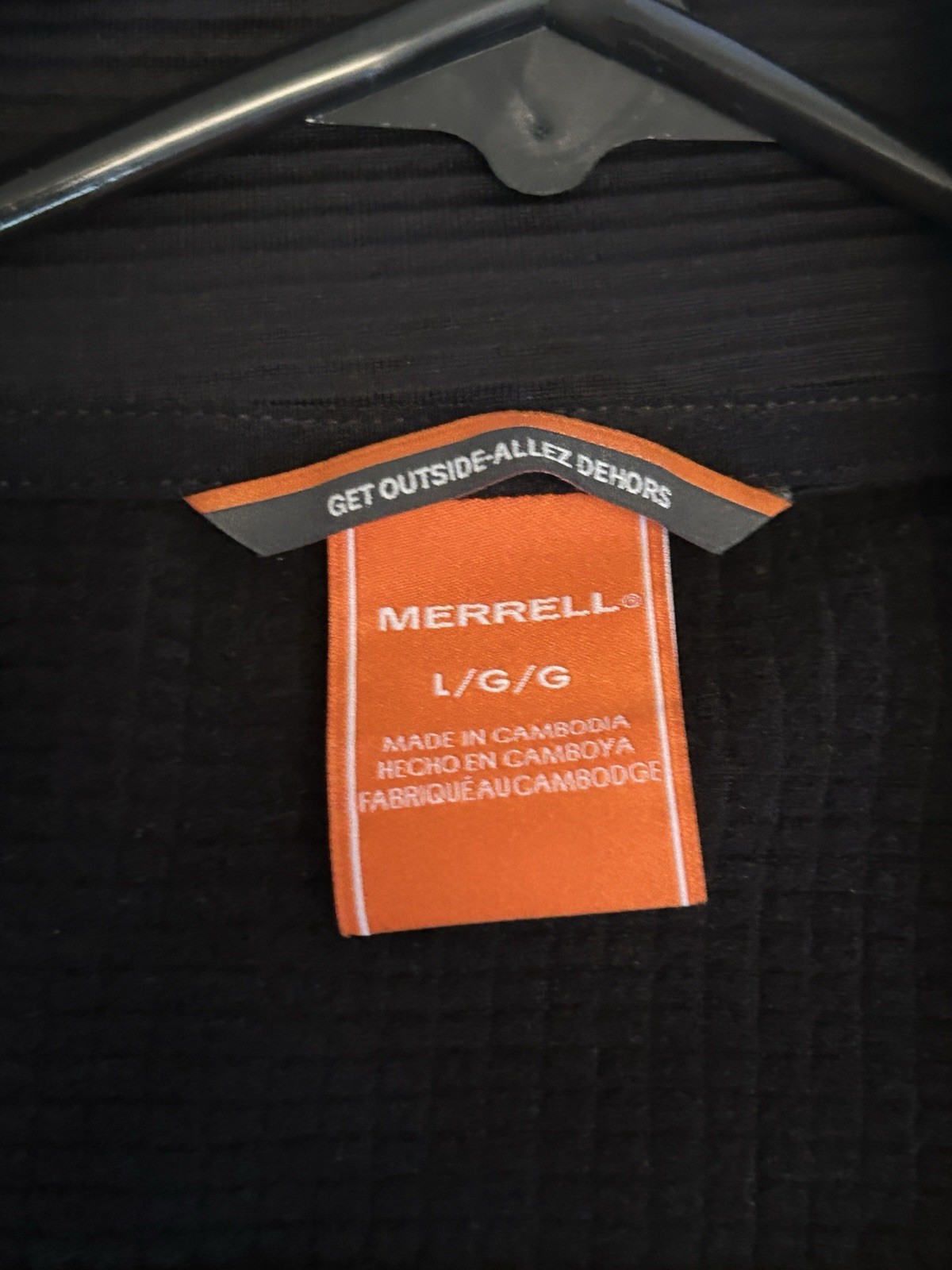 Merrell Men’s Moisture Wicking 1/4 Zip Mock Neck Pullover Black L gallery
