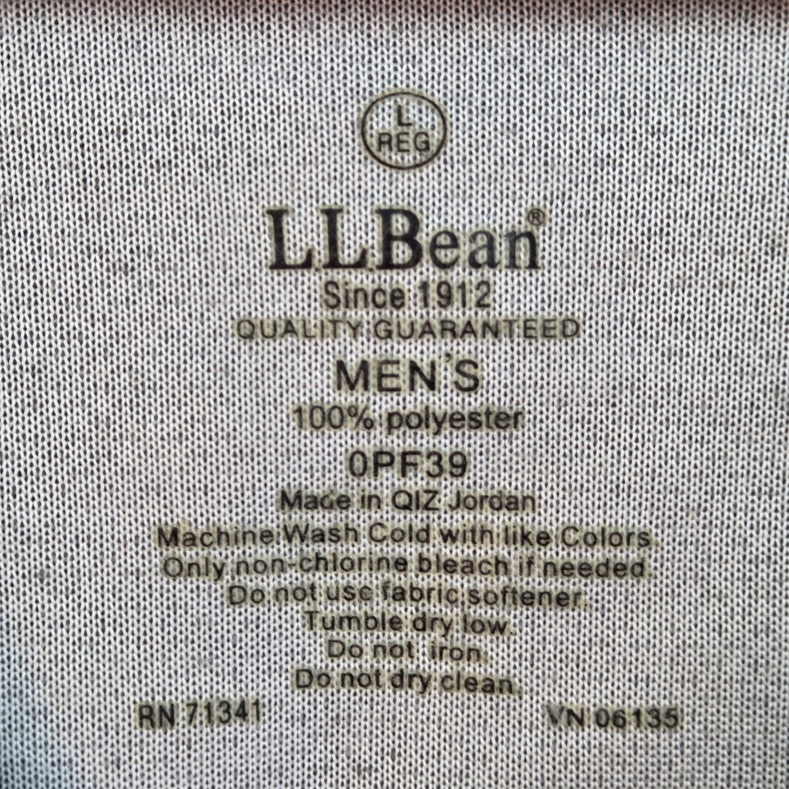 LL Bean Shirt Men L Regular Performance Raglan Active Run Hike Camp Heather Grey gallery