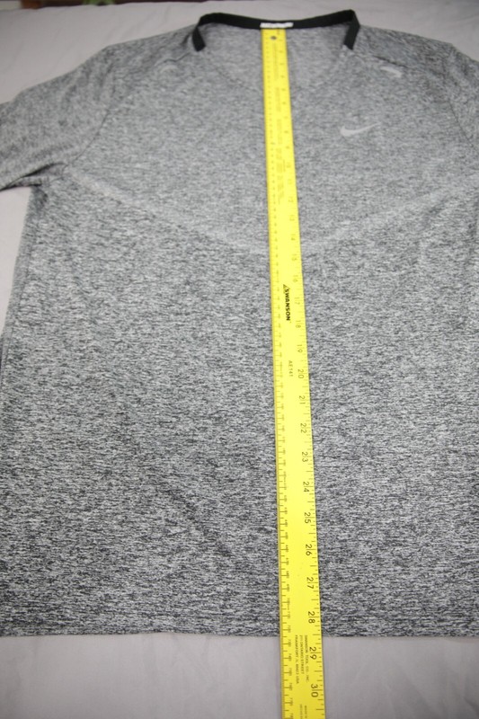 Nike Shirt Mens Extra Large Gray DRI-FIT Running Short Sleeve Active Wear Top gallery