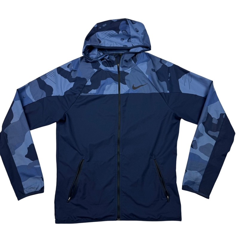 Nike Men's Full Flex Training Hooded Jacket Blue Camo • Small gallery