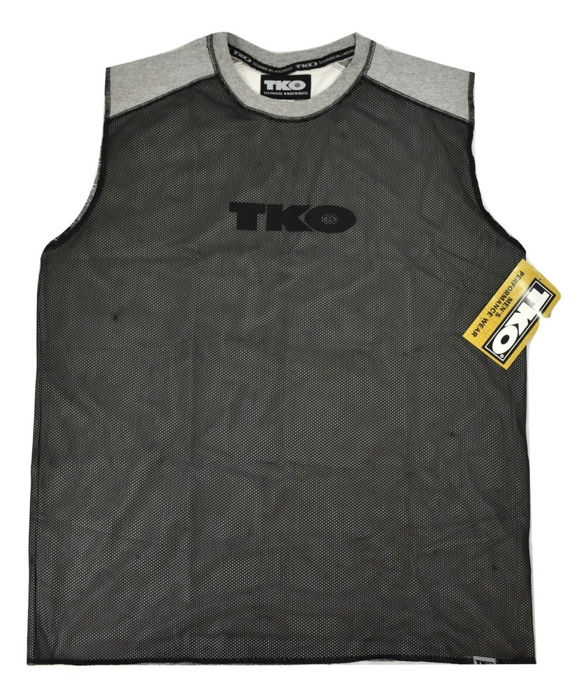 TKO Mens Technical Knockout Tech Mesh Black Fitness Muscle Shirt NWT M-2XL
