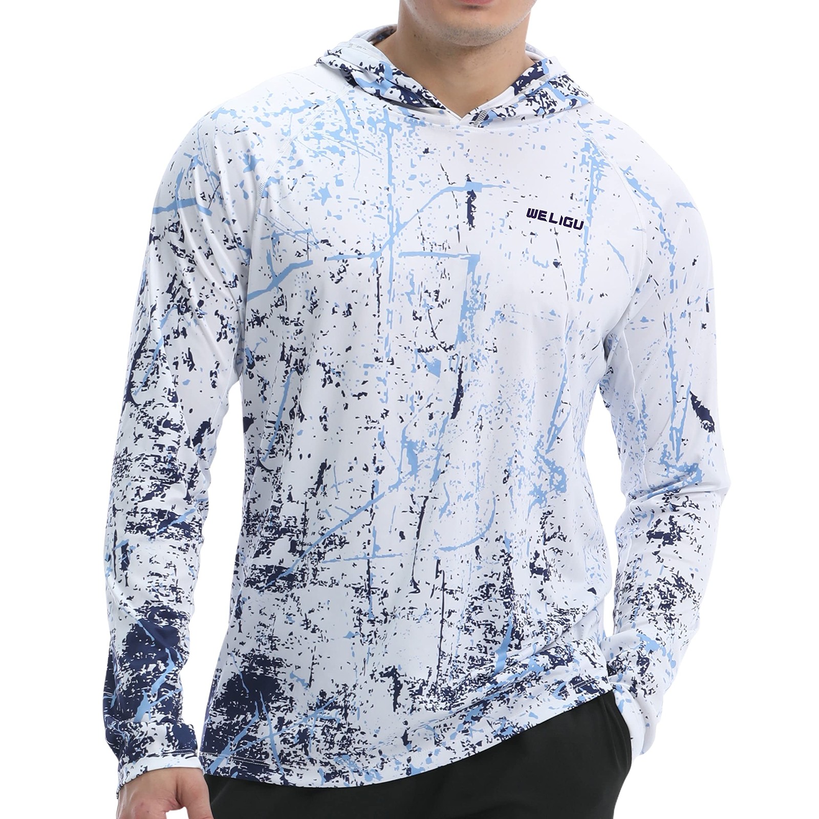 Men's UPF 50+ Sun Protection Hoodie Shirt Long Sleeve SPF Fishing Outdoor UV ... gallery