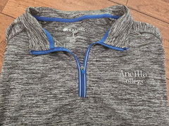 Holloway Ancilla College 1/4 zip Training Top Heather Gray Blue Size Large L