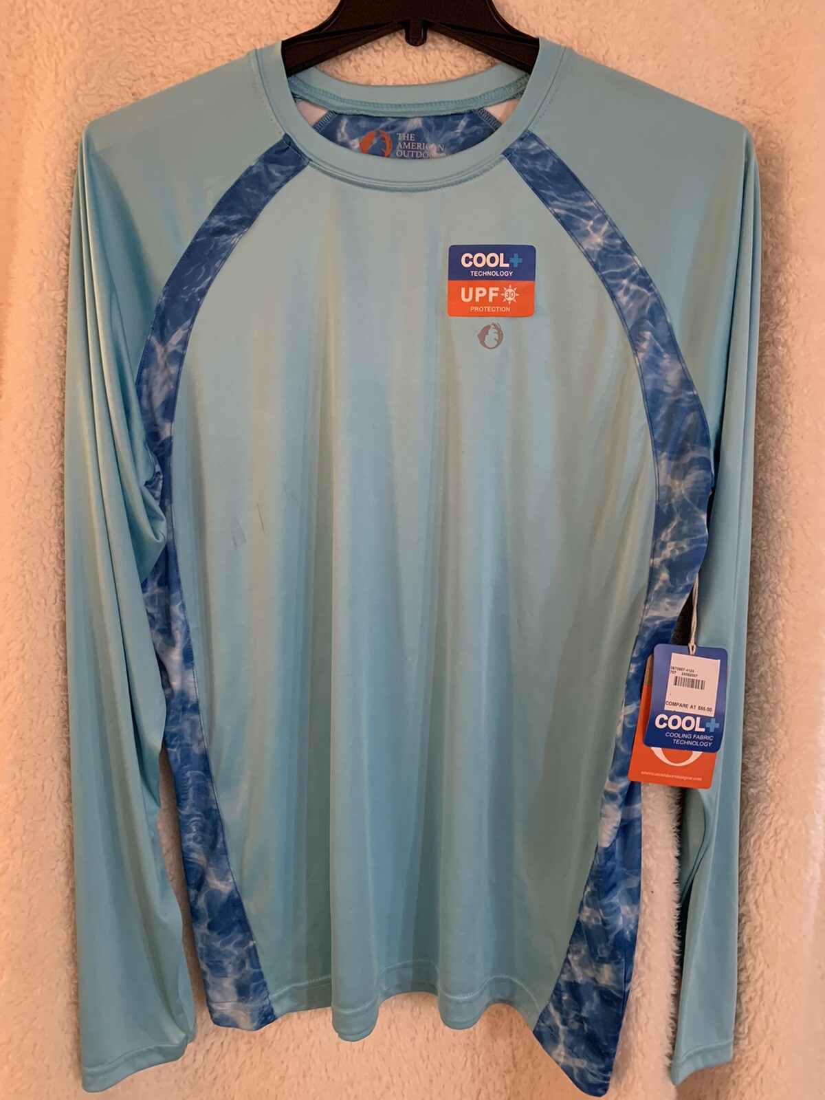 The American Outdoorsman L Men’s Moisture Wicking 100% Polyester Shirt LS NWT gallery