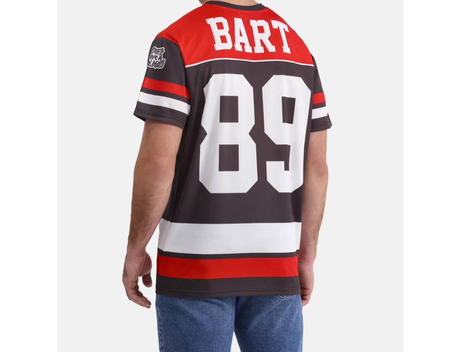 The Simpsons BART Men's Red Polyester Graphic Soccer Jersey NWT! Free Shipping! gallery