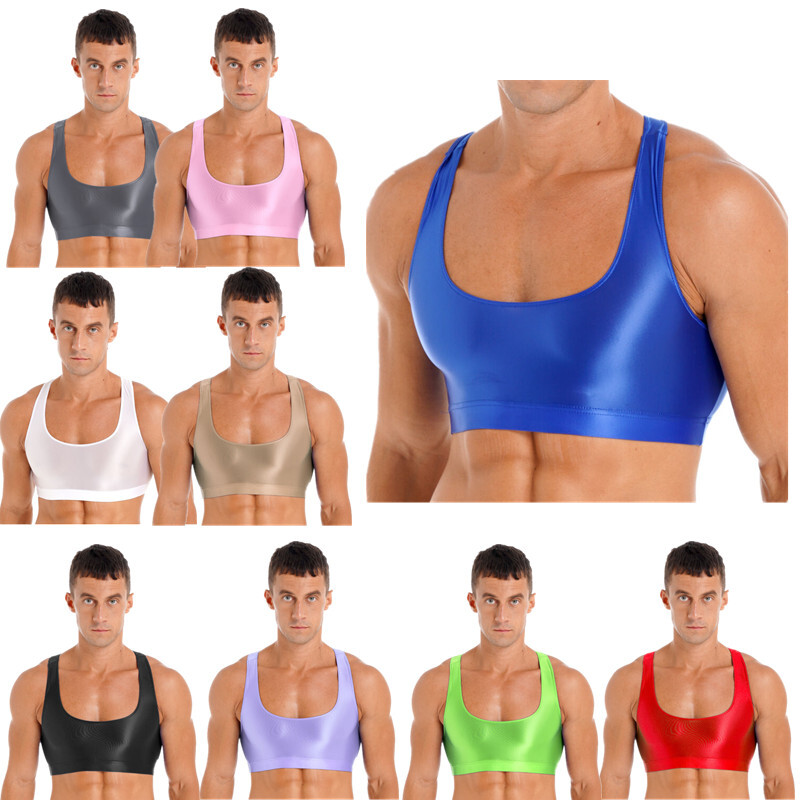 Mens Sleeveless Y Back Muscle Crop Tank Top Tee T-Shirts Fitness Gym Sportswear gallery