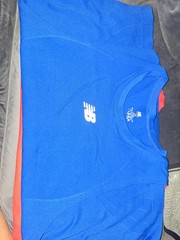 New Balance Men’s Lightweight Stretch Tank Top Blue Crew Neck Athletic L/G
