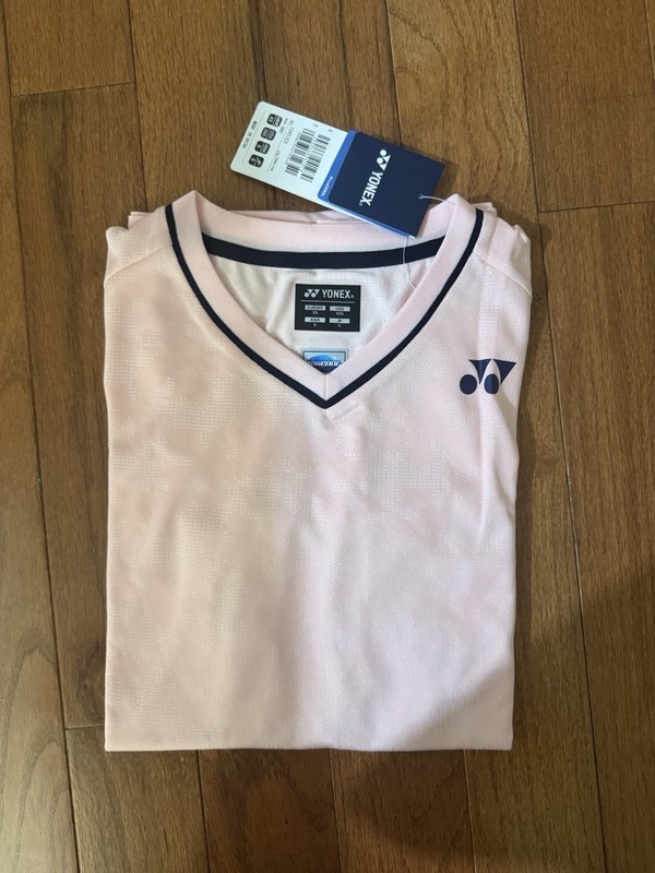 Yonex Men's Crew Neck Shirt Slim Fit 10451 French Pink -2023 Roland Garros Sz XS gallery