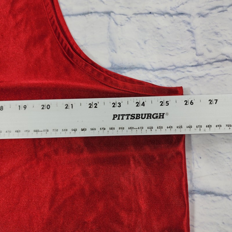 Nike Basketball Jersey Tank Top MENS XXL Satin Silky Shiny Red VINTAGE 90s USA gallery