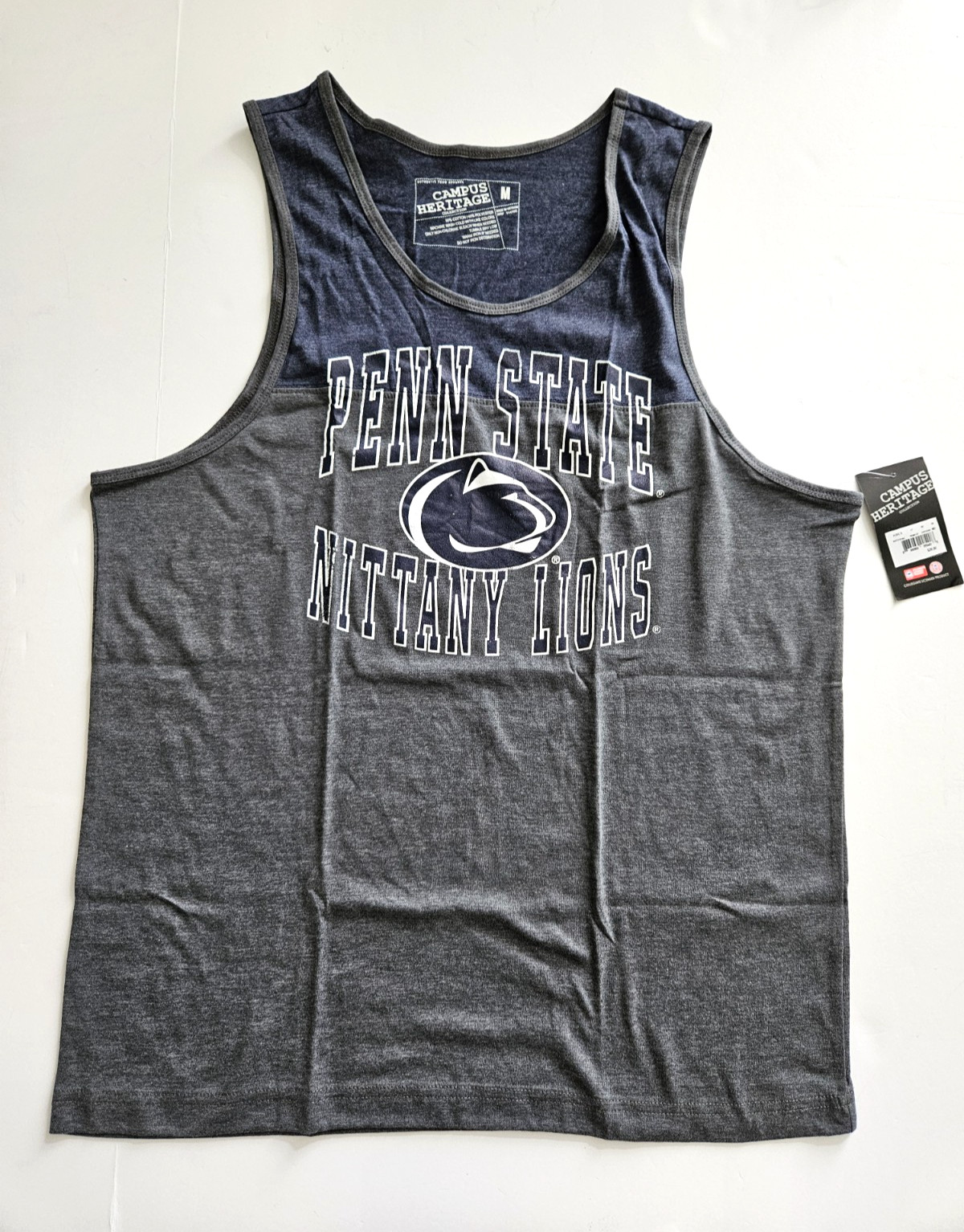 Men's Penn State University Nittany Lions sleeveless tank sz M gray blue gallery