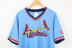 Cardinals Birds Jersey | Vintage St Louis Baseball V Neck Shirt | Phillips 66 Sl