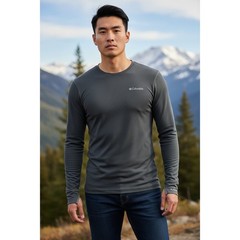 Columbia Men’s Omni Heat Long Sleeve Thermal Base Layer Top Gray S P Heavyweight