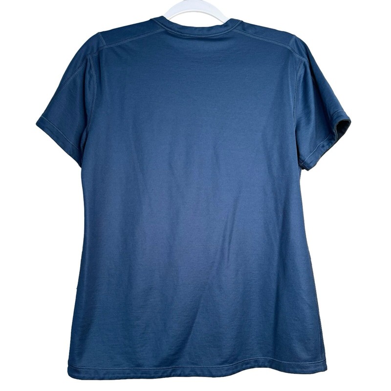 LULULEMON Concurrent Reversible Short Sleeve T-Shirt Mens M Mineral Blue Black gallery