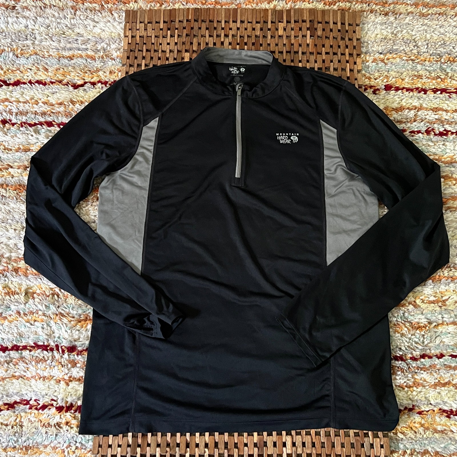 Mountain Hardwear Ultralight 1/4 Zip Base Layer Black Men's Size Medium M gallery