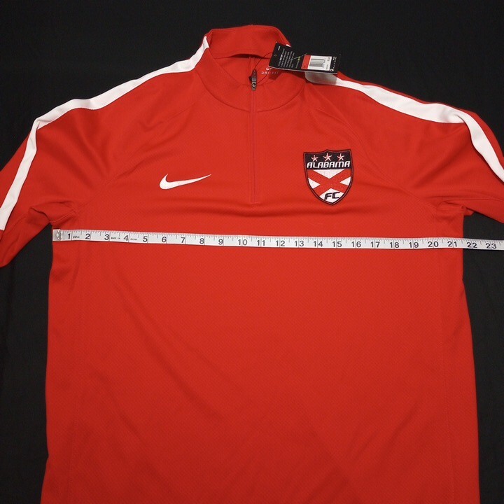 Nike Dri-Fit Men's Large Pullover Long Sleeve Solid Red Alabama FC Soccer NWT gallery