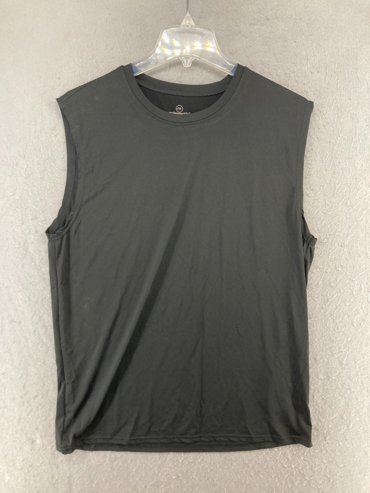 Realessentials Mens Sleeveless Shirt Medium Black Stretch Athletic gallery