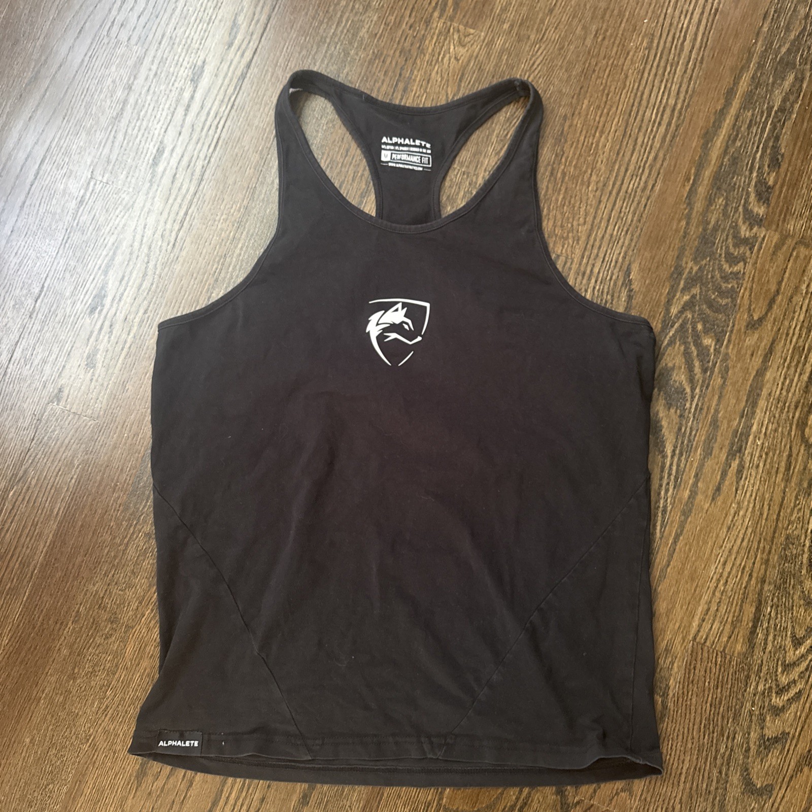 Alphalete Men’s Tank Top Medium Performance Fit Cotton Blend Racerback gallery