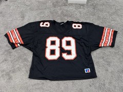 Vintage Russell Mesh Football Lacross Jersey Black Orange #89 XL