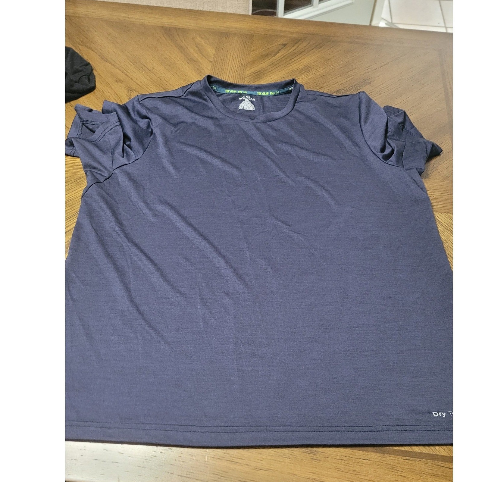Tek Gear Dry Tek Mens XL Navy Blue Short Sleeve Performance Athletic T-Shirt gallery