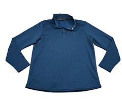 Under Armour Golf Navy UA Storm Sweater Fleece Heather Snap Mock Neck Men’s XL