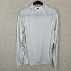 Rhône 1/4 Zip Pullover Men’s L White Thumb Holes Stretch Golf Activewear