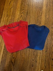 Patagonia Capilene Base Layer Shirt Men XL Long Sleeve Blue Red Set Of 2
