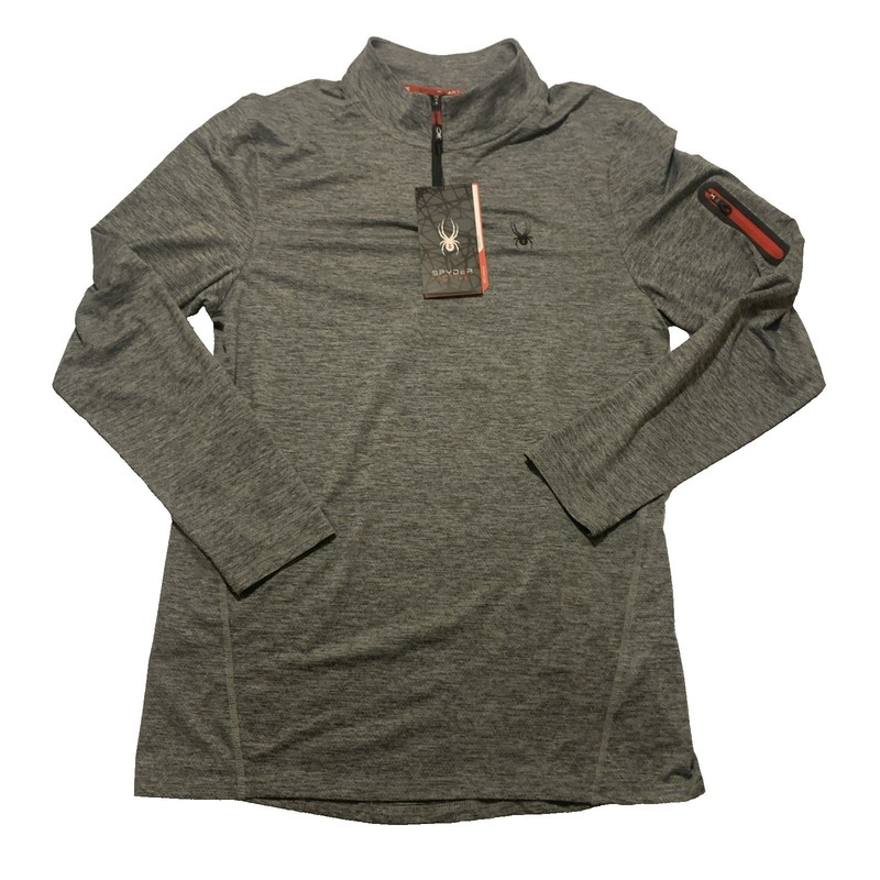 Spyder Active Mens XL Gray Heather Quarter Zip Pullover SPM103RB ProWeb NWT gallery