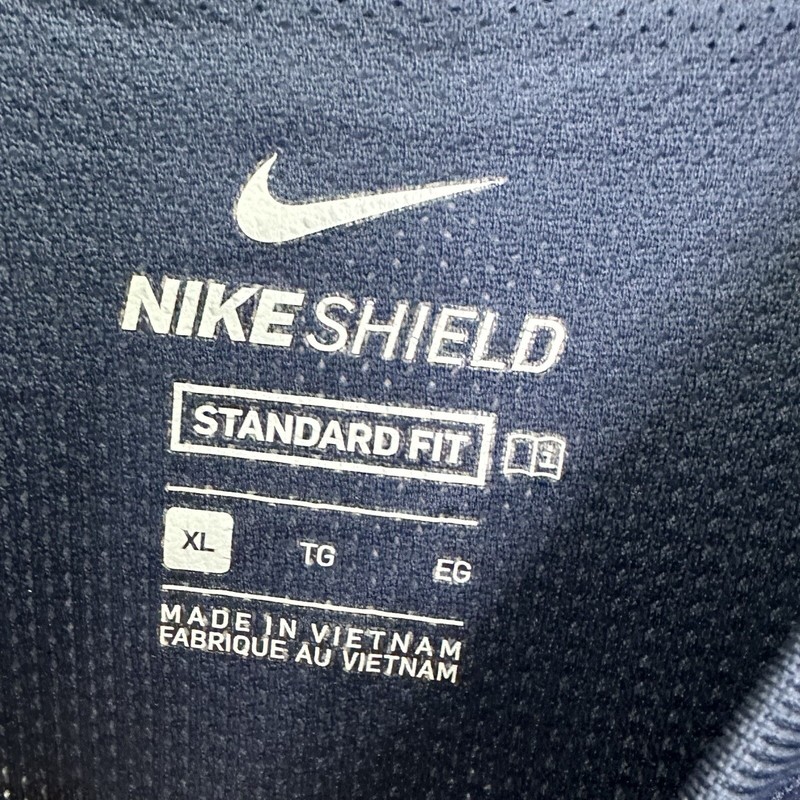 Nike Shield Victory Long Sleeve Golf Crew Water Resistant Blue White Mens Sz XL gallery