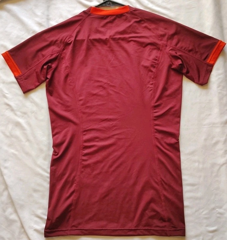 TESLA Compression Shirt Men's Medium Maroon Short Sleeve Performance Active gallery