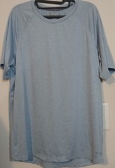 Skora Qwick Dry Performance Shirt Mens L Blue Gray Running Athletic Tee