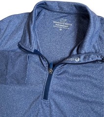 Vineyard Vines Men’s Performance Quarter Zip Size M Blue Long Sleeve Polyester