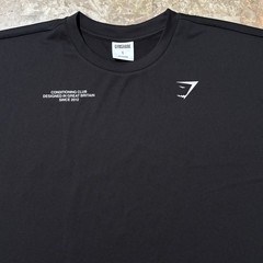 Gymshark Shirt Mens Large Black Conditioning Club Oversized Pump Cover Lifting