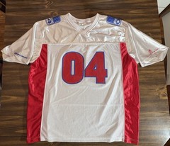 Vintage Bud Light Bud Bowl 2004 Football Jersey Size L Made In USA 4th of July
