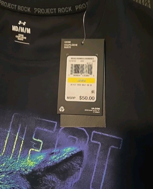 Under Armour Project Rock Wolf Heavy Weight Loose Fit T-Shirt Mens M gallery