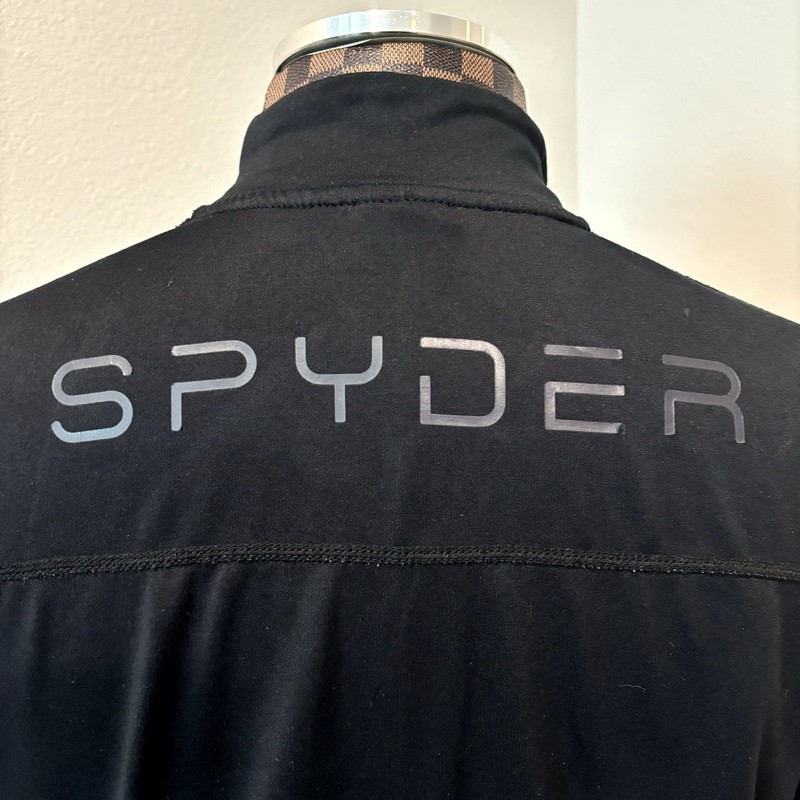 Spyder Mens ProwB Performance Jacket Small Black Active Shirt Pullover 1/4 Zip gallery