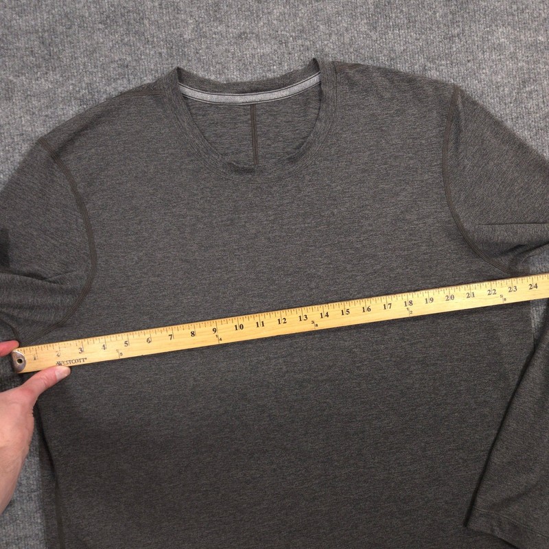 Lululemon 5 Year Basic Shirt Mens XXL Gray Heather Long Sleeve Crewneck Athletic gallery