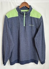 Vineyard Vines Performance Shep Shirt Men’s Large Blue Green 1/4 Zip Sweatshirt