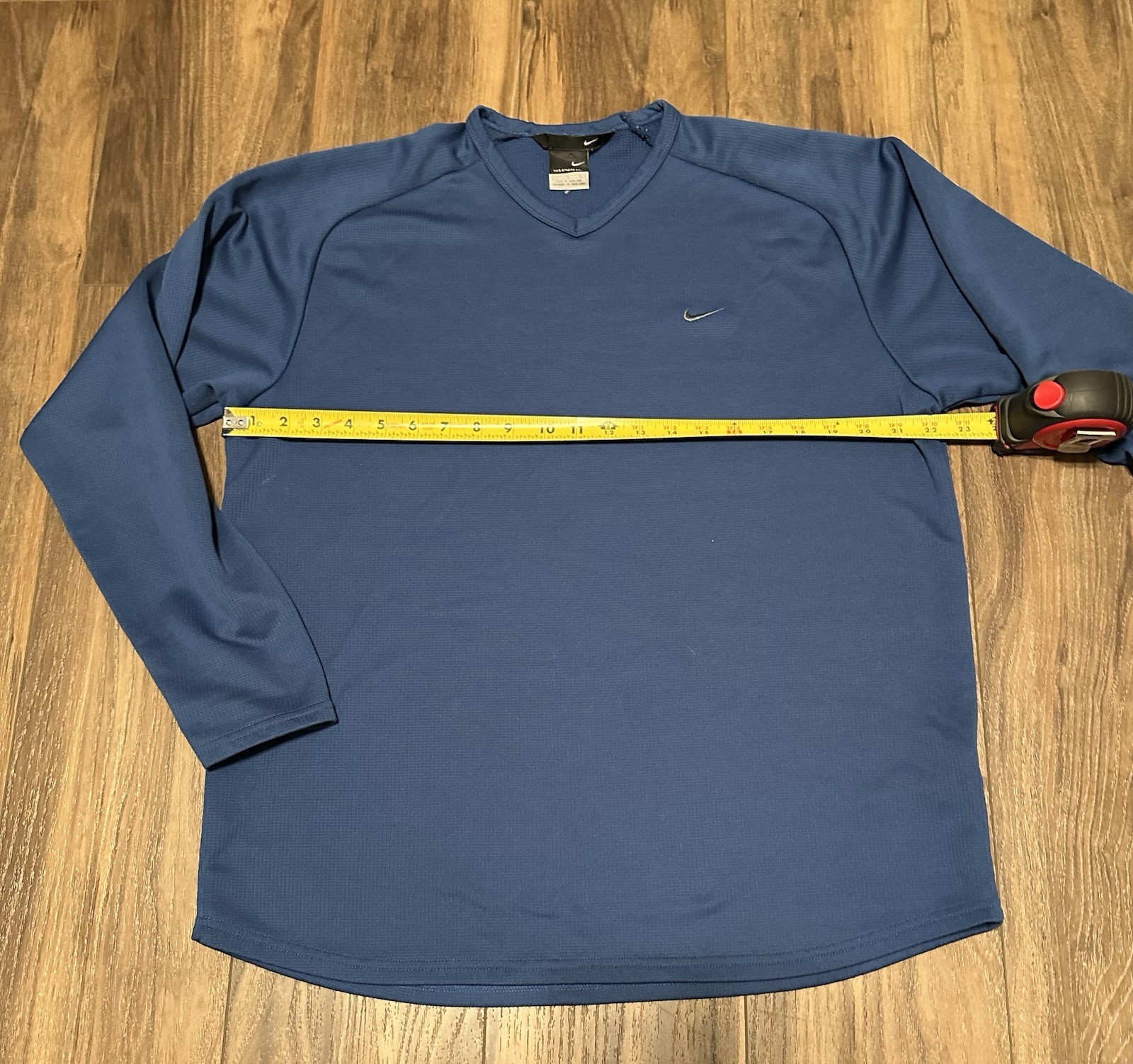 Nike Dri Fit Mens Running Shirt Large Long Sleeve Therma Sphere Blue. L Waffle gallery