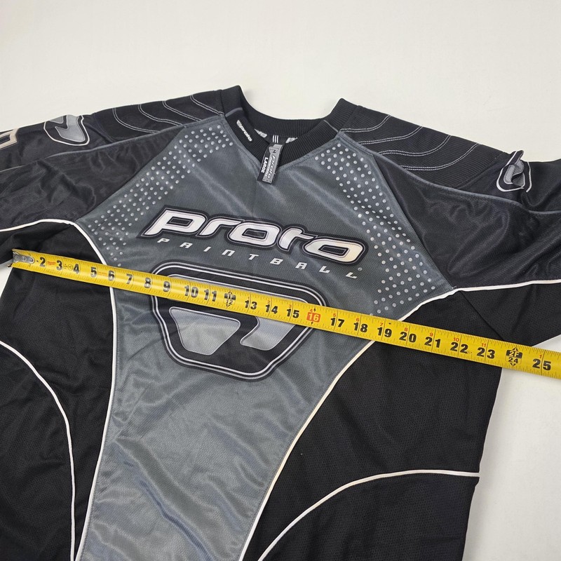 Proto Paintball Jersey Mens Large Gray Black Padded Long Sleeve Shirt Top gallery