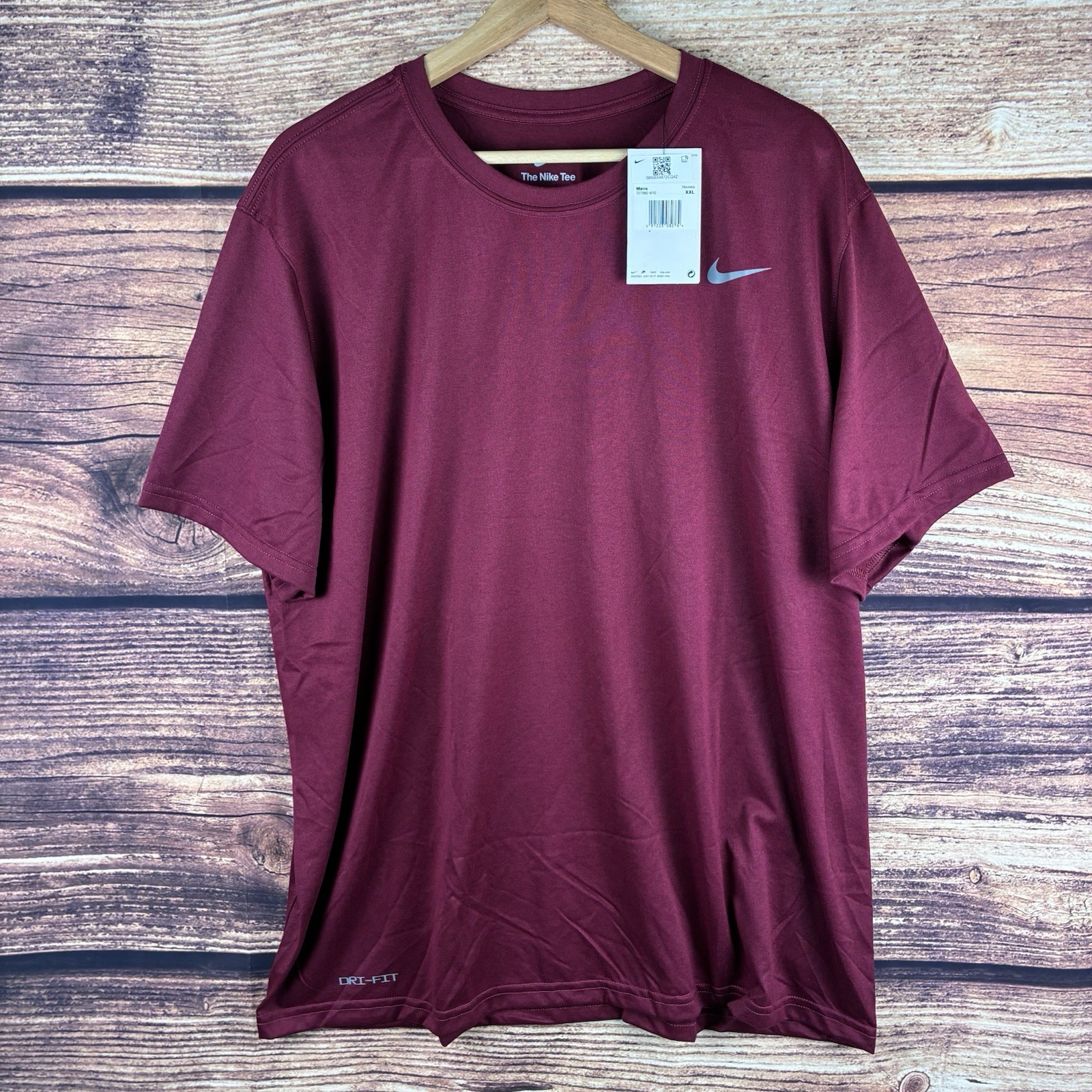 Nike Dri-Fit Men Training T-Shirt Maroon Burgundy XXL 727982-610 NWT gallery