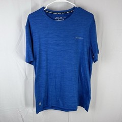 Eddie Bauer Mens Sz M Motion Freedry Crew Neck Moisture Wicking Short Sleeve Top