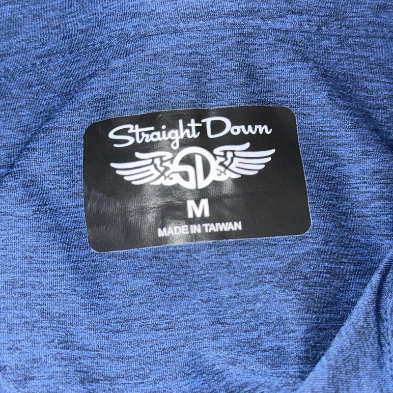 Straight Down Quarter Zip Mens Medium Blue Pullover Performance Golf Lightweight gallery